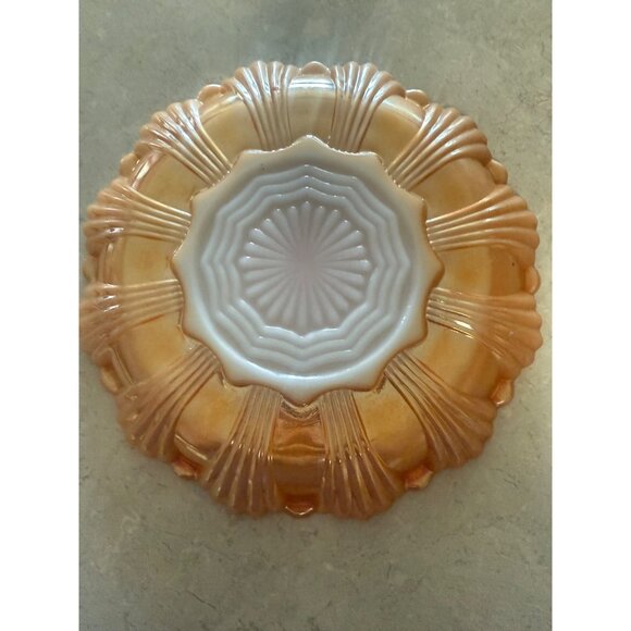 Vintage Anchor Hocking Fire King Peach Lusterware Deviled Egg Platter - Picture 5 of 6